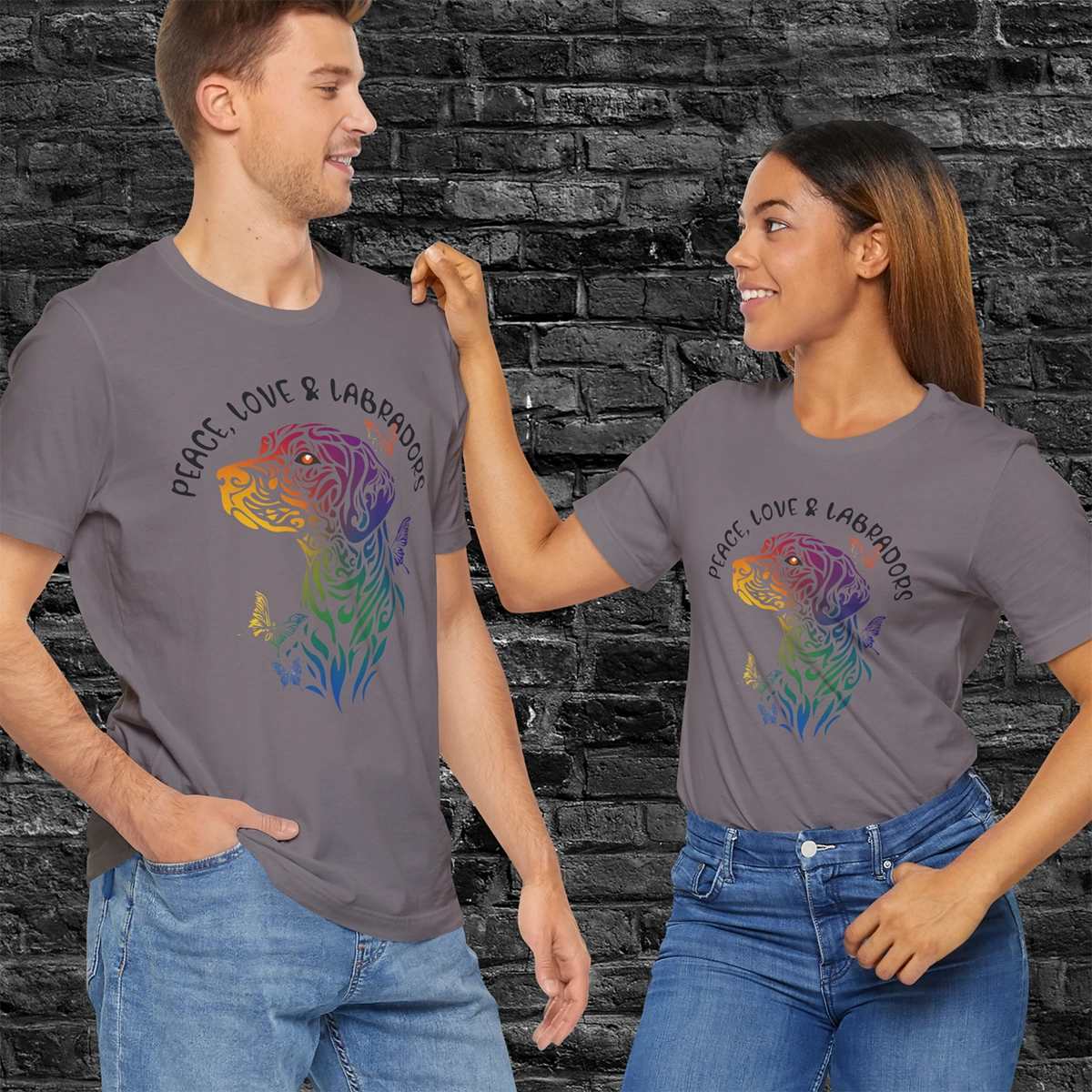 Peace, Love & Labradors #2 T shirt