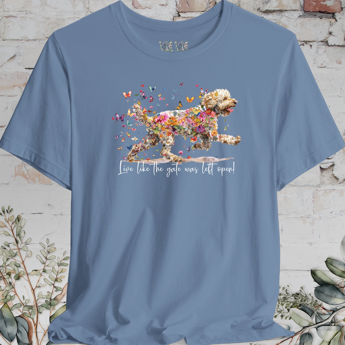 Lagotto Romagnolo #1 "Live like the gate was left open" Unisex T shirt