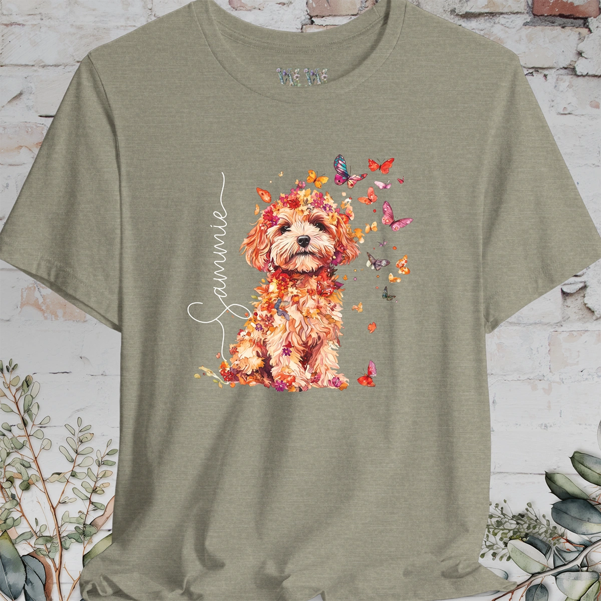 Maltese #4 Floral Personalised T shirt