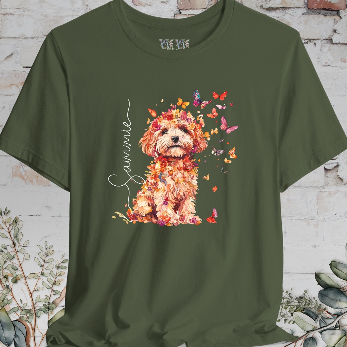 Maltese #4 Floral Personalised T shirt