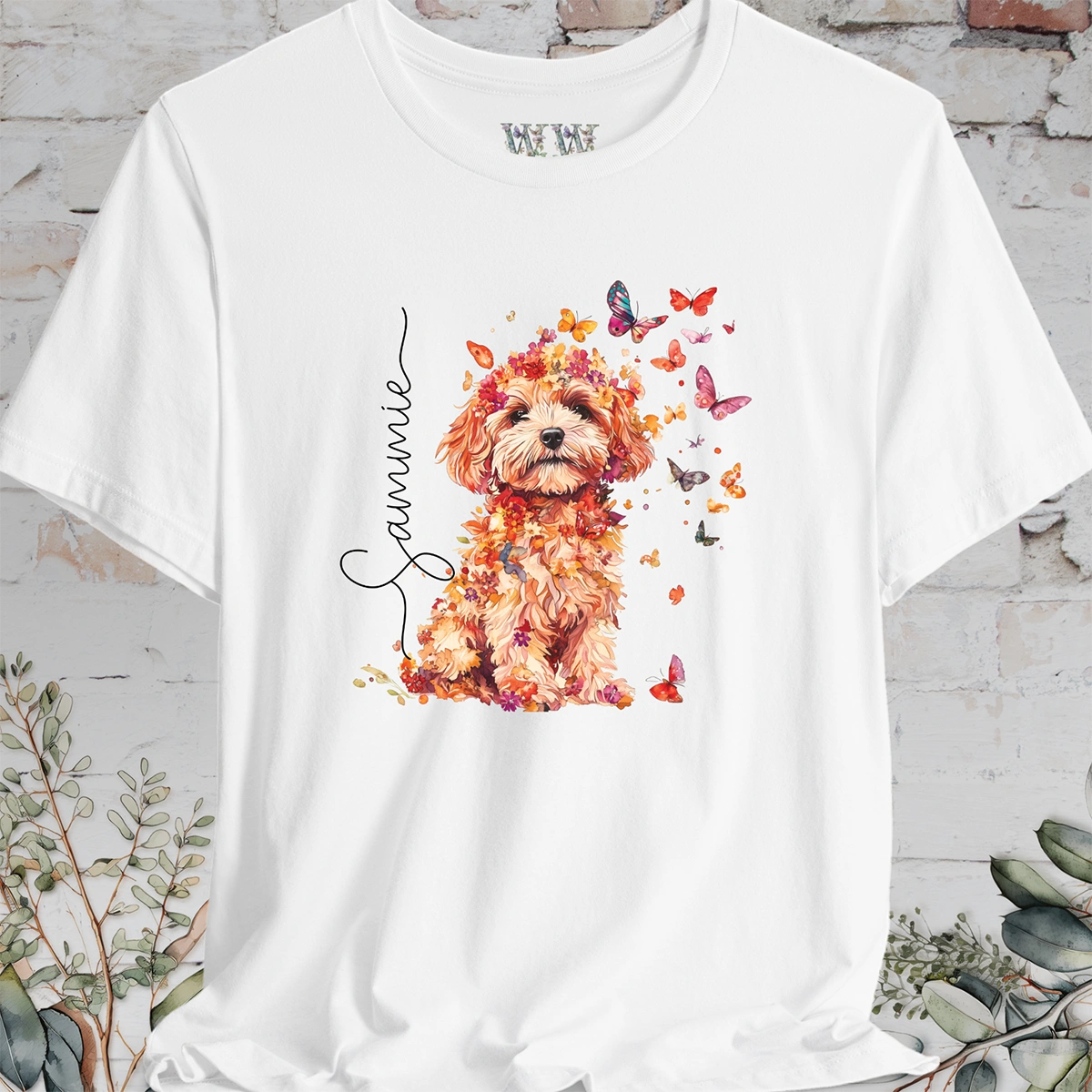 Maltese #4 Floral Personalised T shirt
