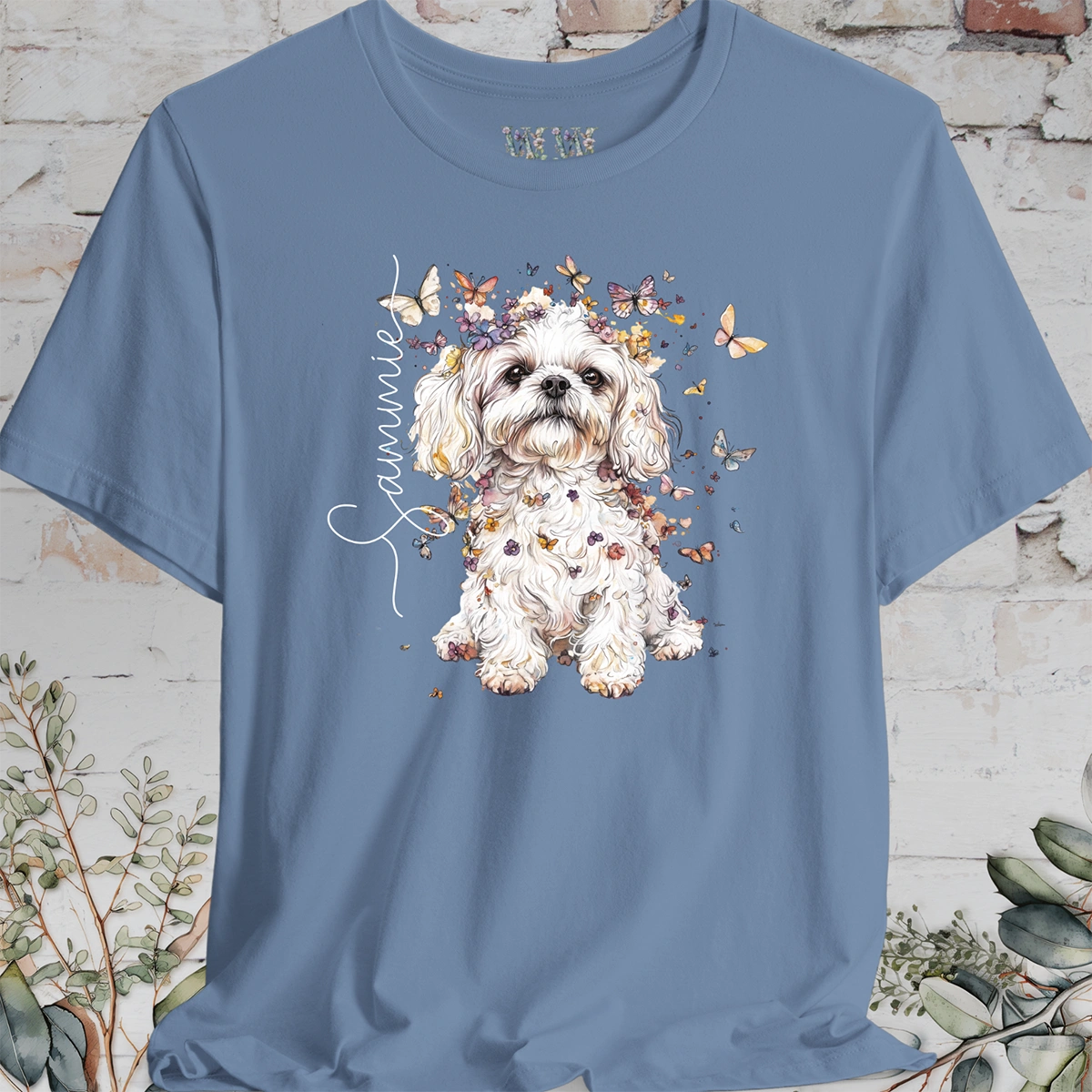 Maltese #5 Floral Personalized T shirt
