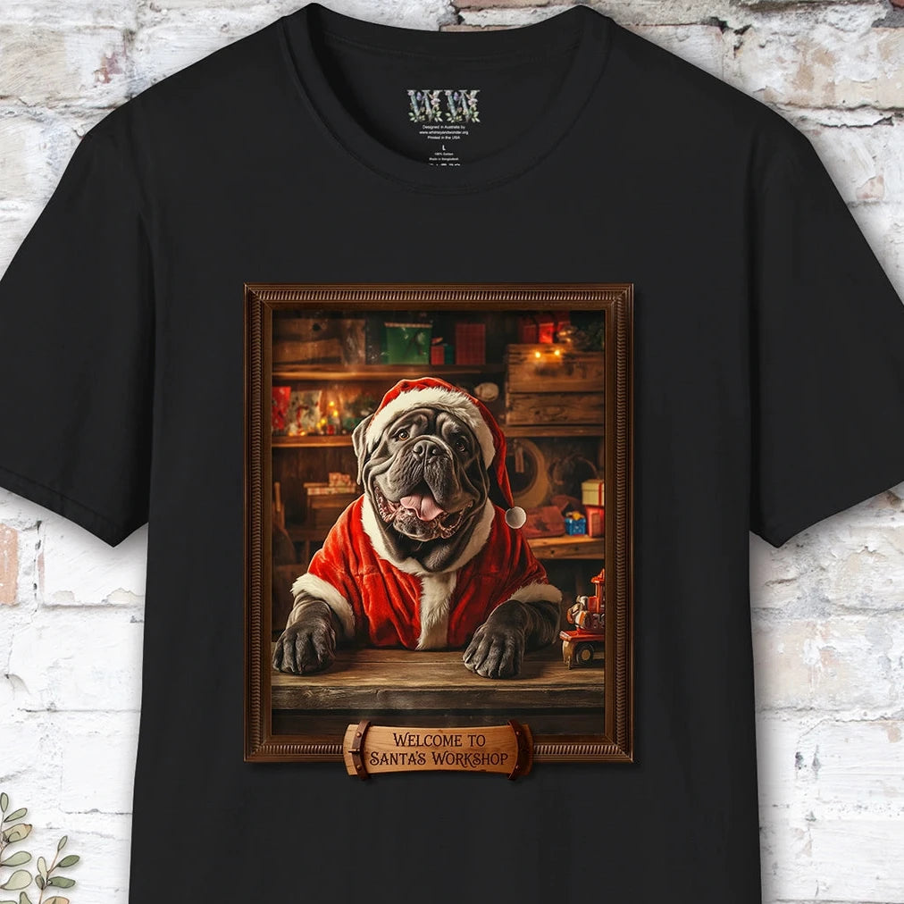 Mastiff Santa's Workshop Unisex T shirt