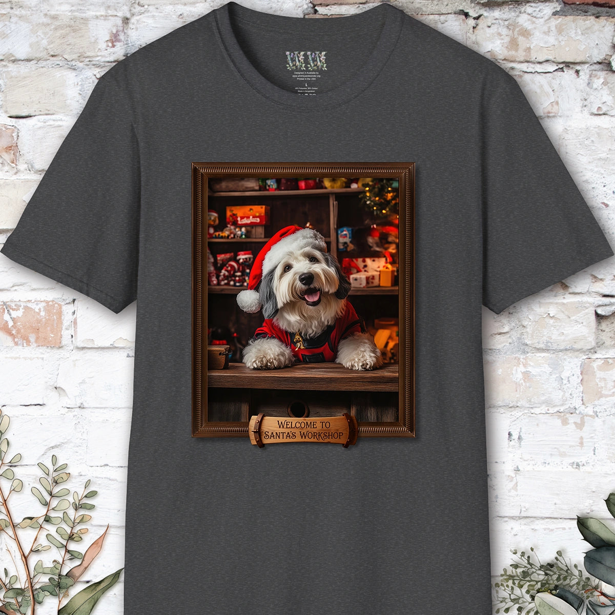 Old English Sheepdog #1 Santa's Workshop Unisex T shirt