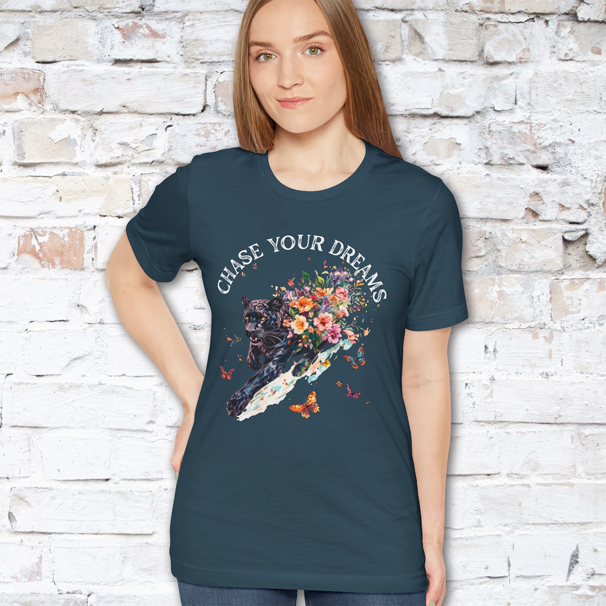 Panther, Chase your Dreams, Unisex T shirt