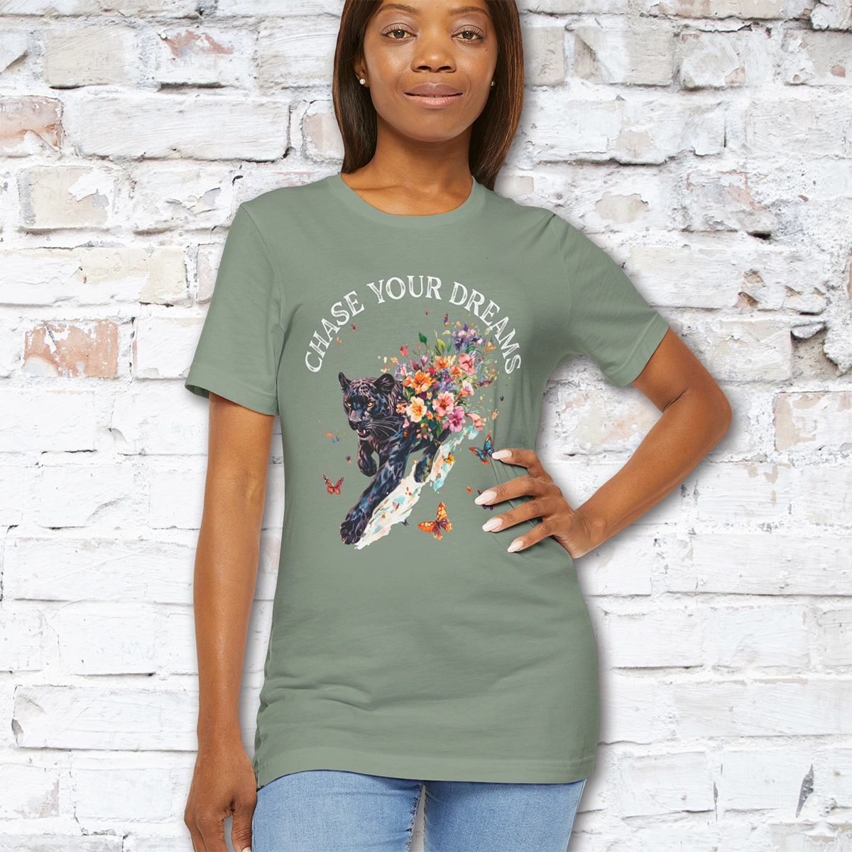 Panther, Chase your Dreams, Unisex T shirt