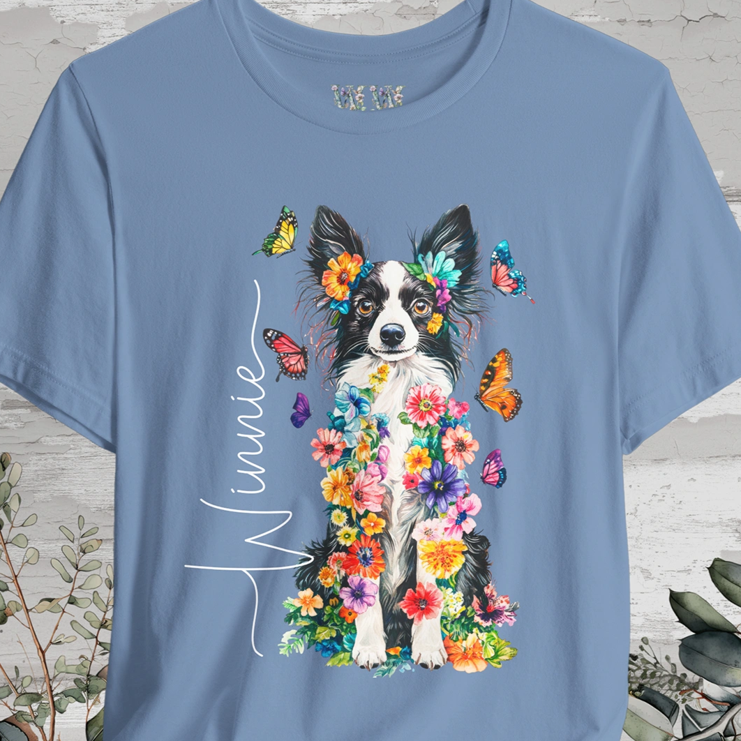 Papillon #3 Floral Personalized T shirt