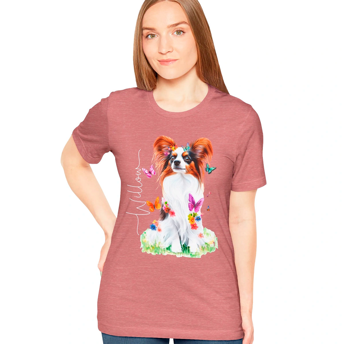 Papillon #1 Floral Personalized T shirt