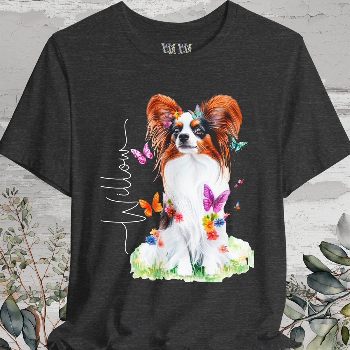Papillon #1 Floral Personalized T shirt