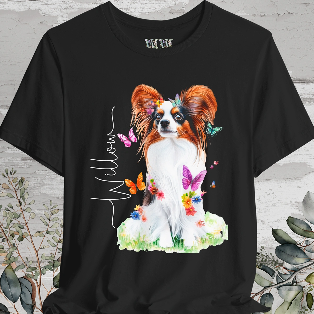 Papillon #1 Floral Personalized T shirt