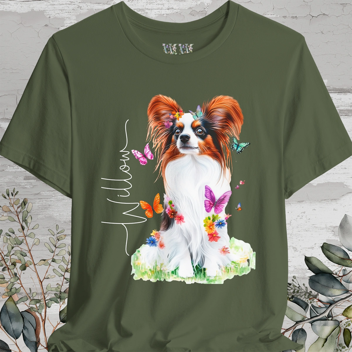 Papillon #1 Floral Personalized T shirt
