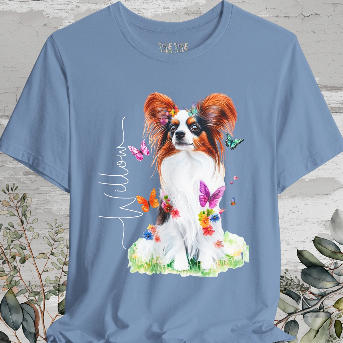 Papillon #1 Floral Personalized T shirt