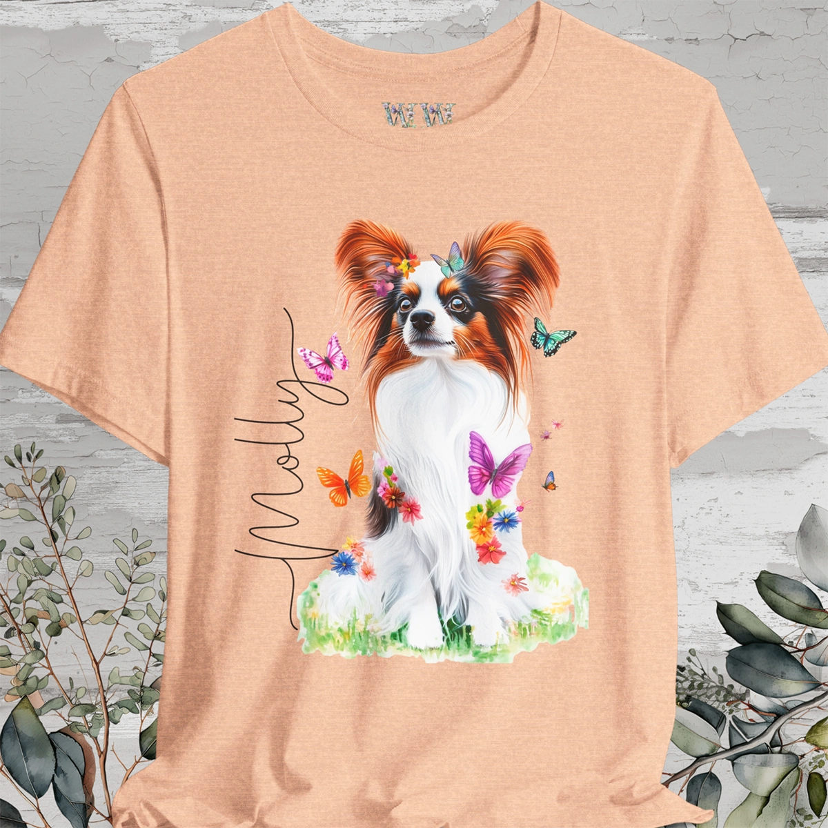 Papillon #1 Floral Personalized T shirt