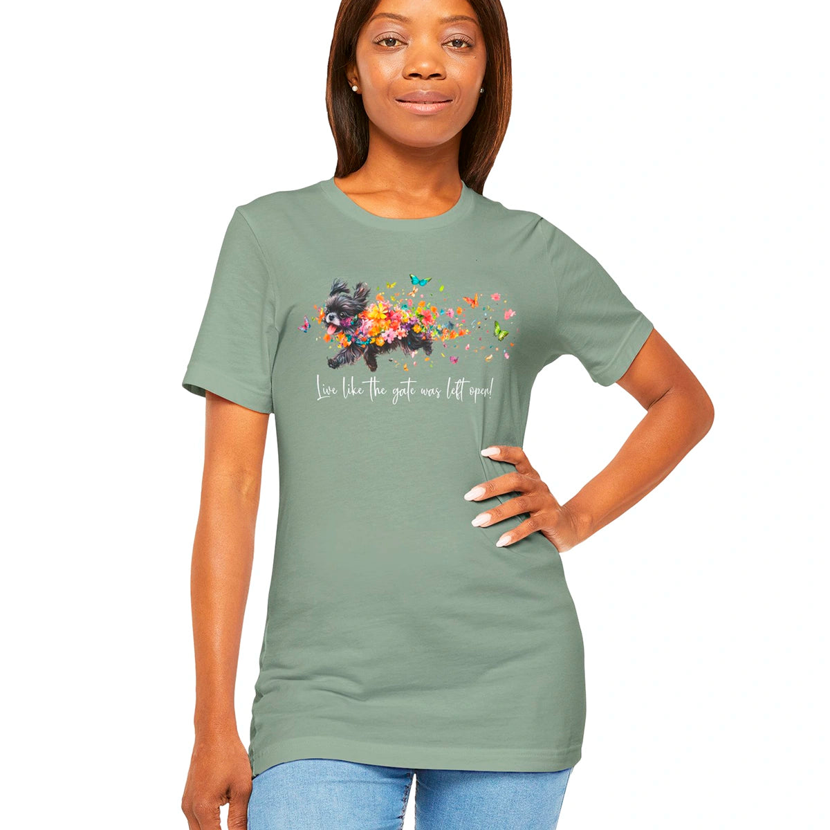 Peekingese #4 "Live like the gate was left open" Unisex T shirt