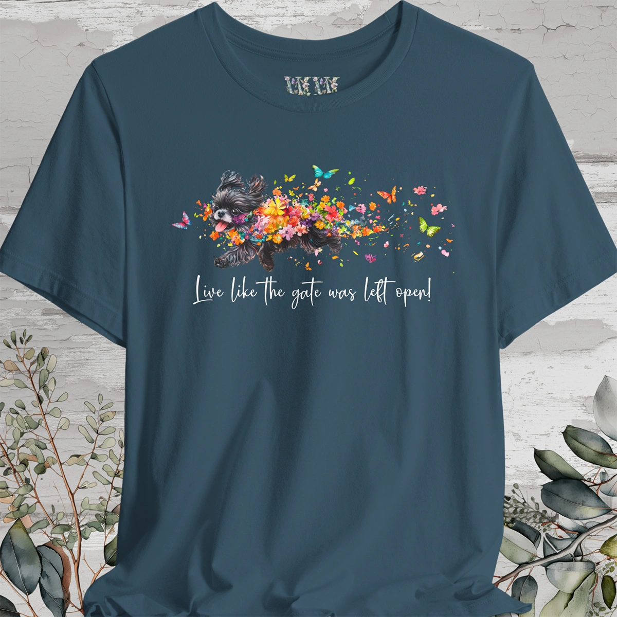 Peekingese #4 "Live like the gate was left open" Unisex T shirt