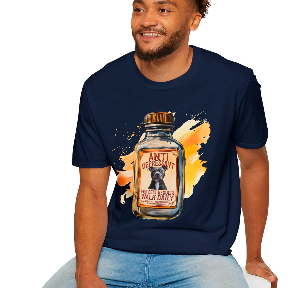 Antidepressant Pit Bull Terrier Unisex T shirt