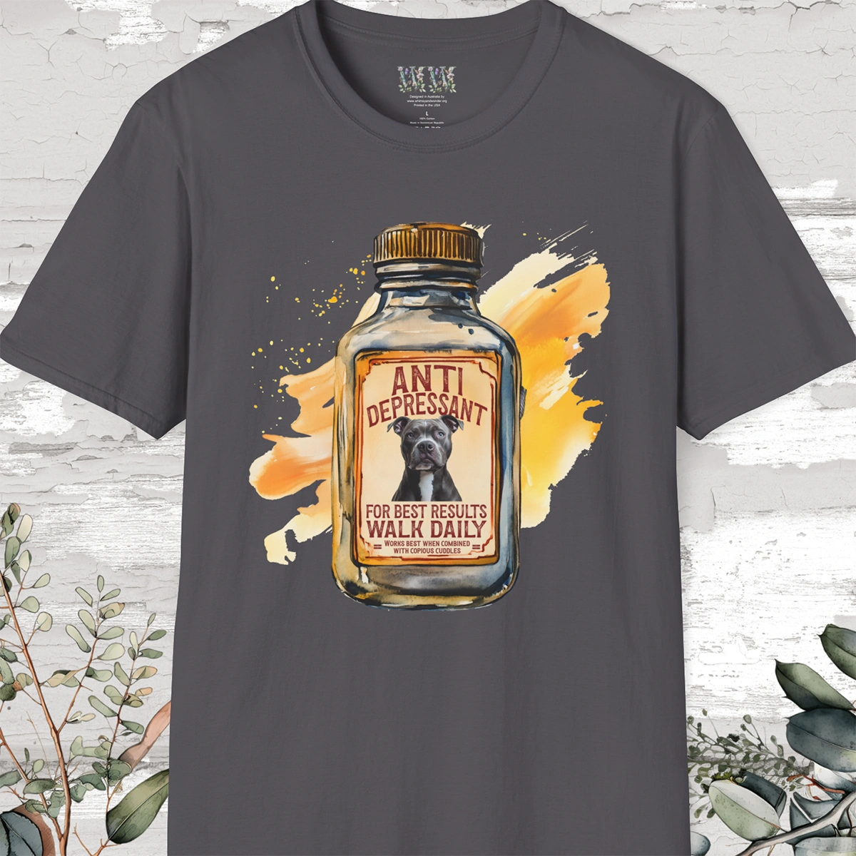 Antidepressant Pit Bull Terrier Unisex T shirt
