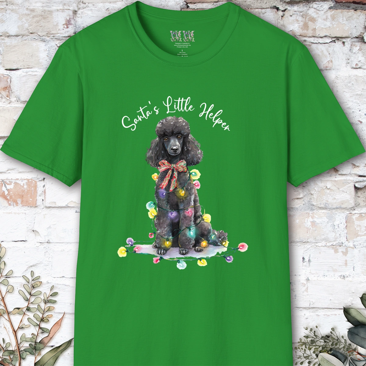 Poodle #2 Santa's little helper. unisex T shirt