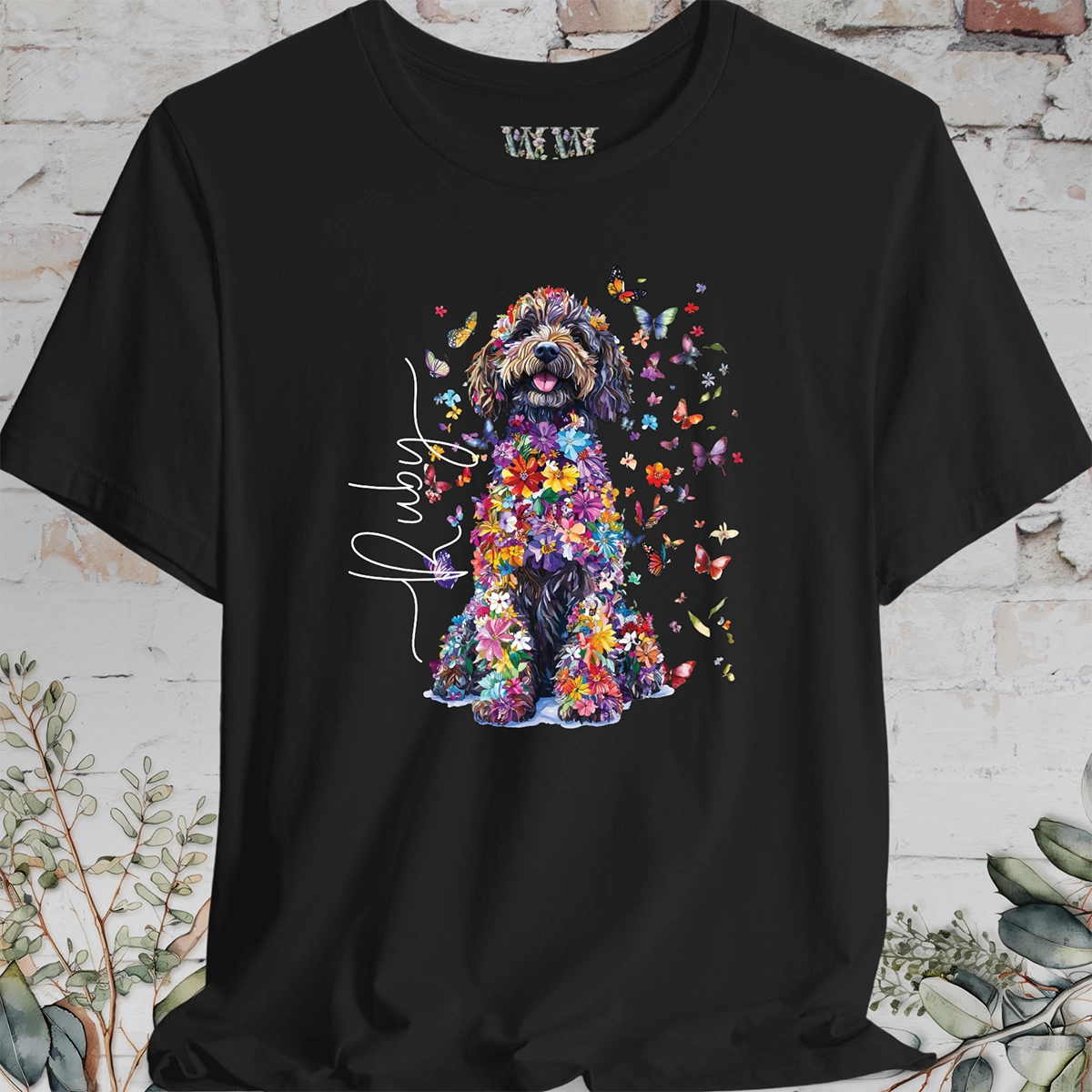 Sheepadoodle #4 Floral Personalized T shirt