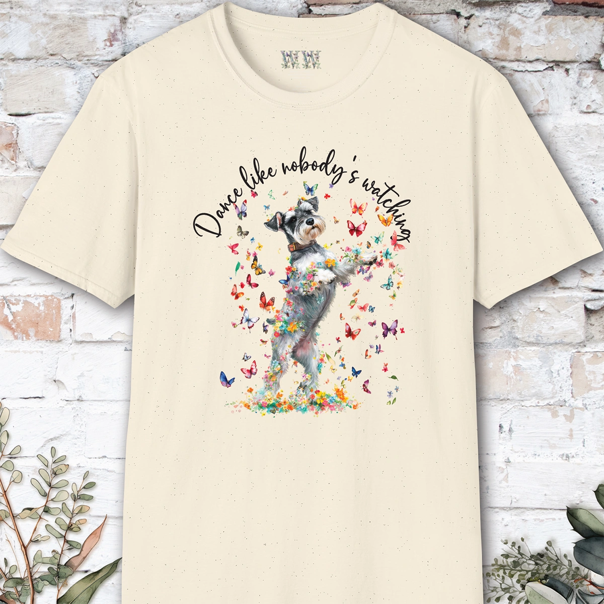 Schnauzer "Dance like nobody's watching" unisex T shirt