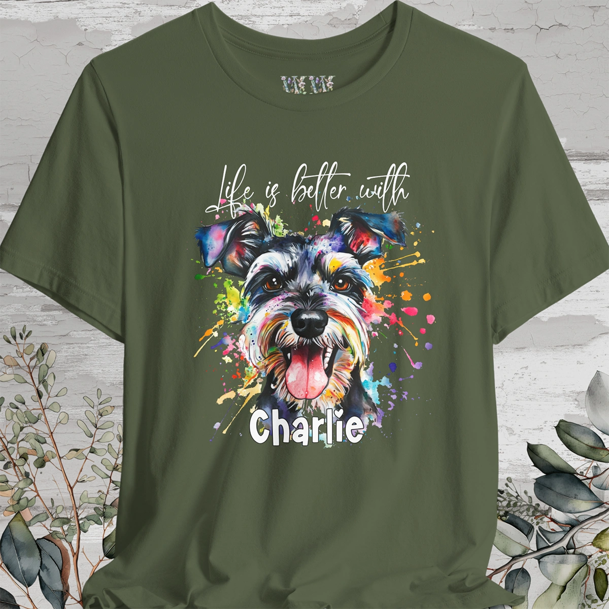 Schnauzer 'Life is better with' - Personalized T shirt