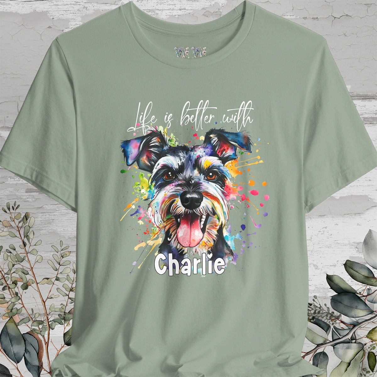 Schnauzer 'Life is better with' - Personalized T shirt