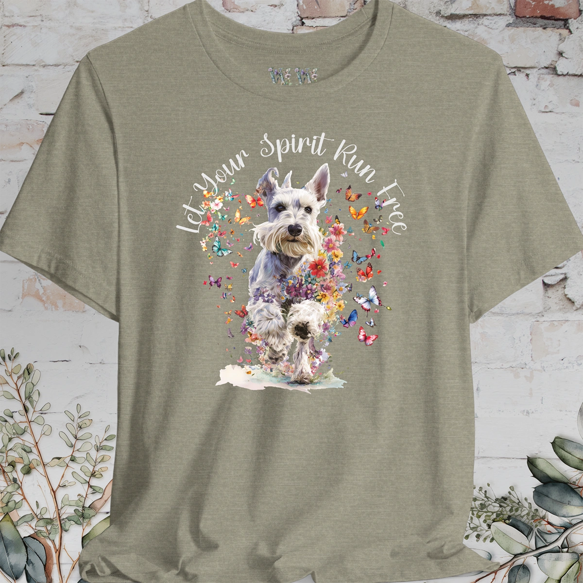 Schnauzer 'Let your spirit run free' T shirt