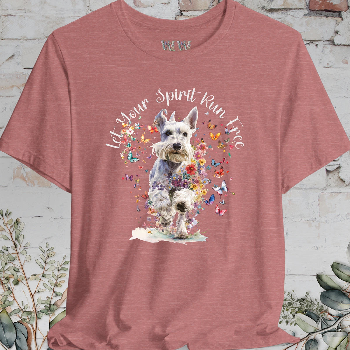 Schnauzer 'Let your spirit run free' T shirt