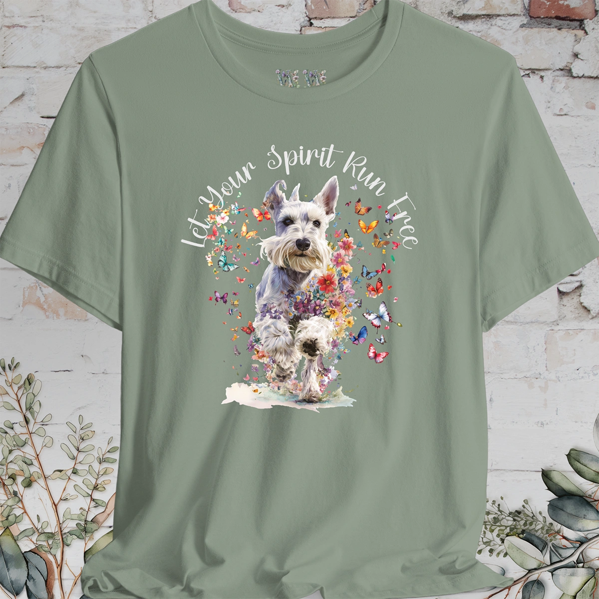 Schnauzer 'Let your spirit run free' T shirt