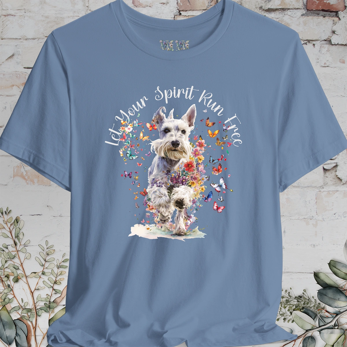 Schnauzer 'Let your spirit run free' T shirt
