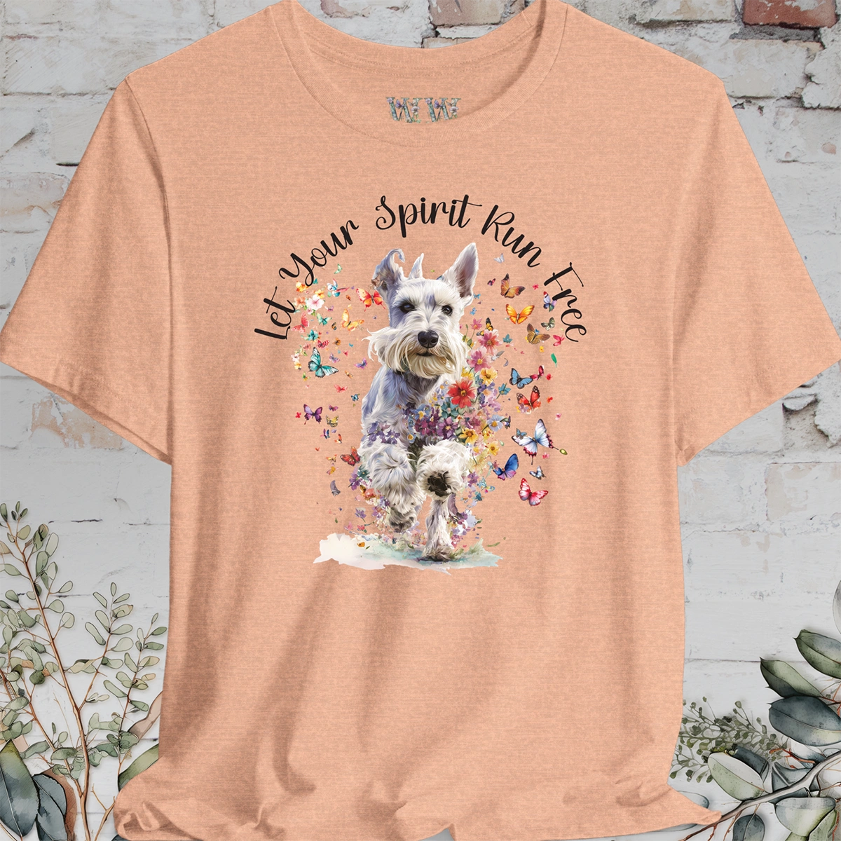 Schnauzer 'Let your spirit run free' T shirt
