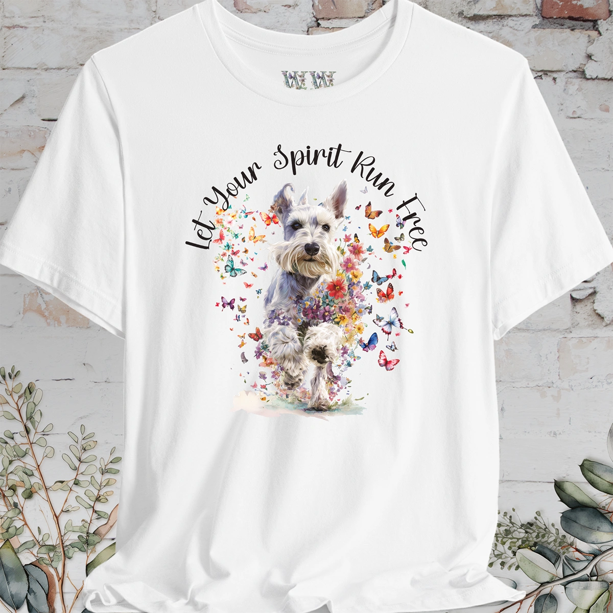 Schnauzer 'Let your spirit run free' T shirt