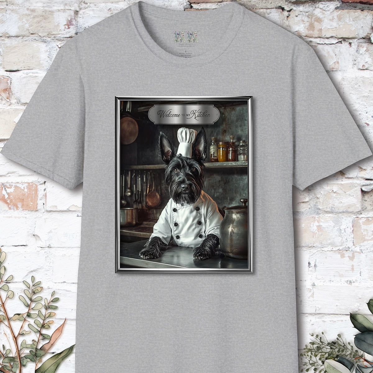Scottish Terrier Chef Unisex T shirt