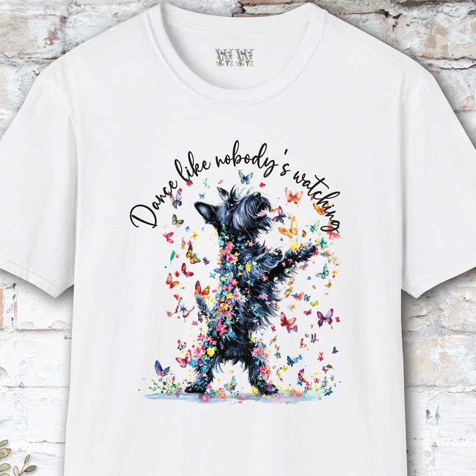 Scottish Terrier "Dance like nobody's watching" unisex T shirt
