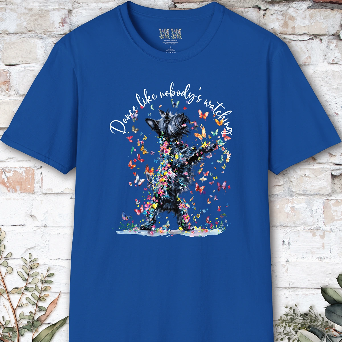 Scottish Terrier "Dance like nobody's watching" unisex T shirt
