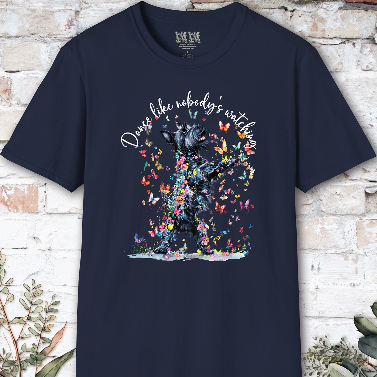 Scottish Terrier "Dance like nobody's watching" unisex T shirt