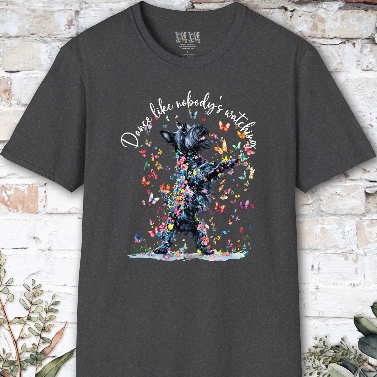 Scottish Terrier "Dance like nobody's watching" unisex T shirt