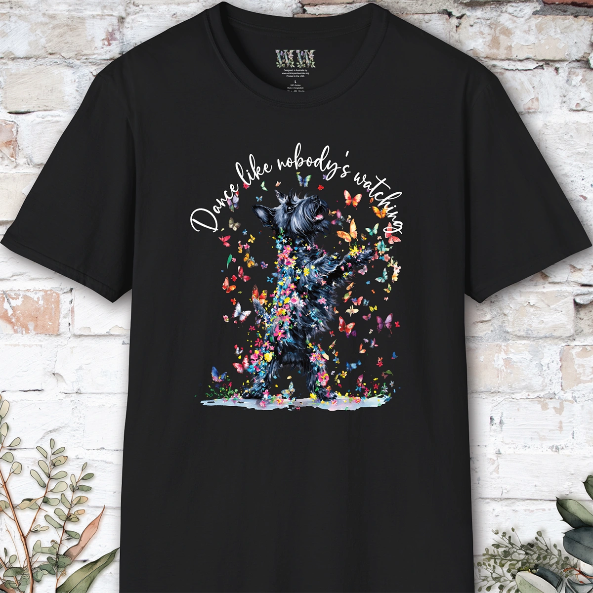 Scottish Terrier "Dance like nobody's watching" unisex T shirt