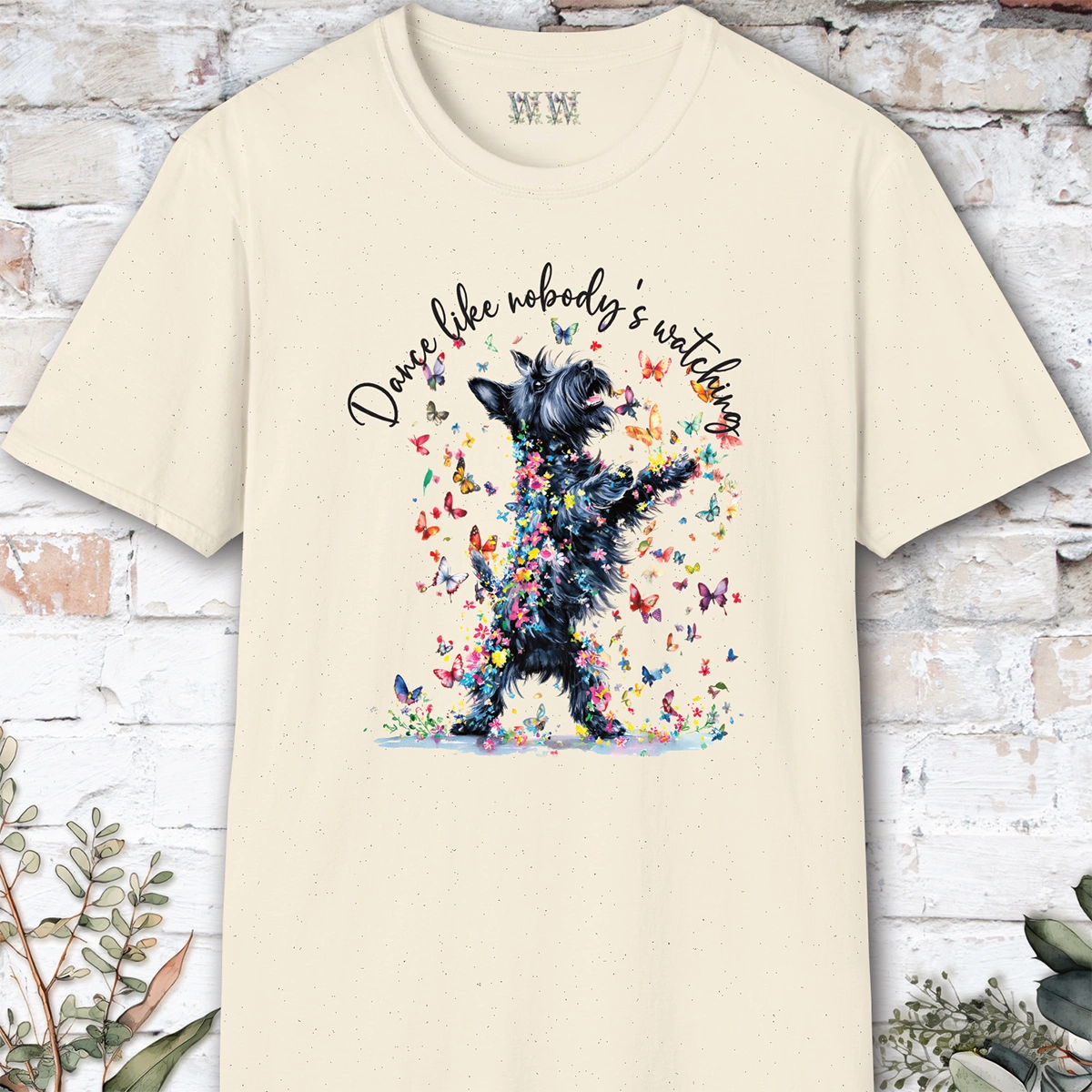 Scottish Terrier "Dance like nobody's watching" unisex T shirt