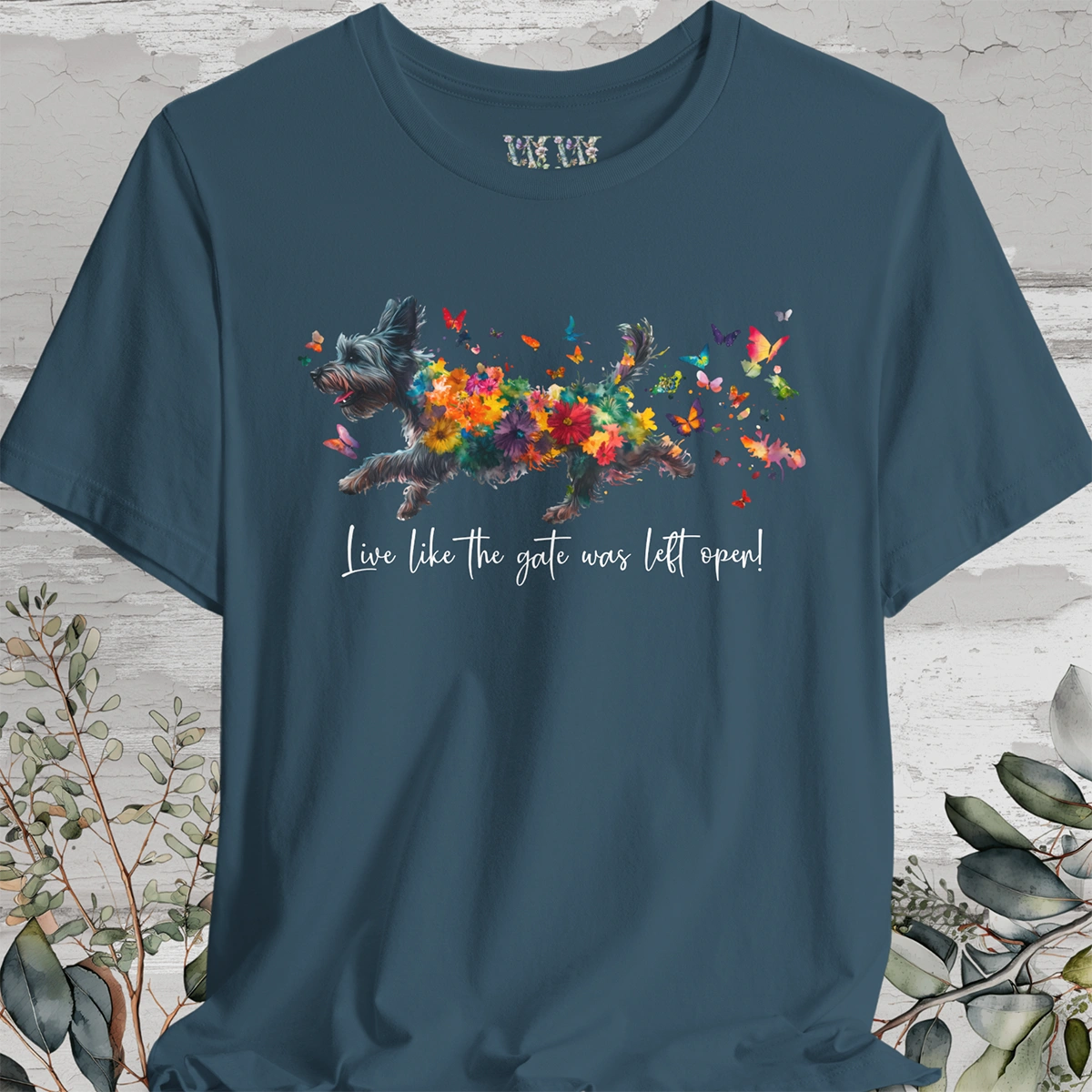 Scottish Terrier "Live like the gate was left open" Unisex T shirt