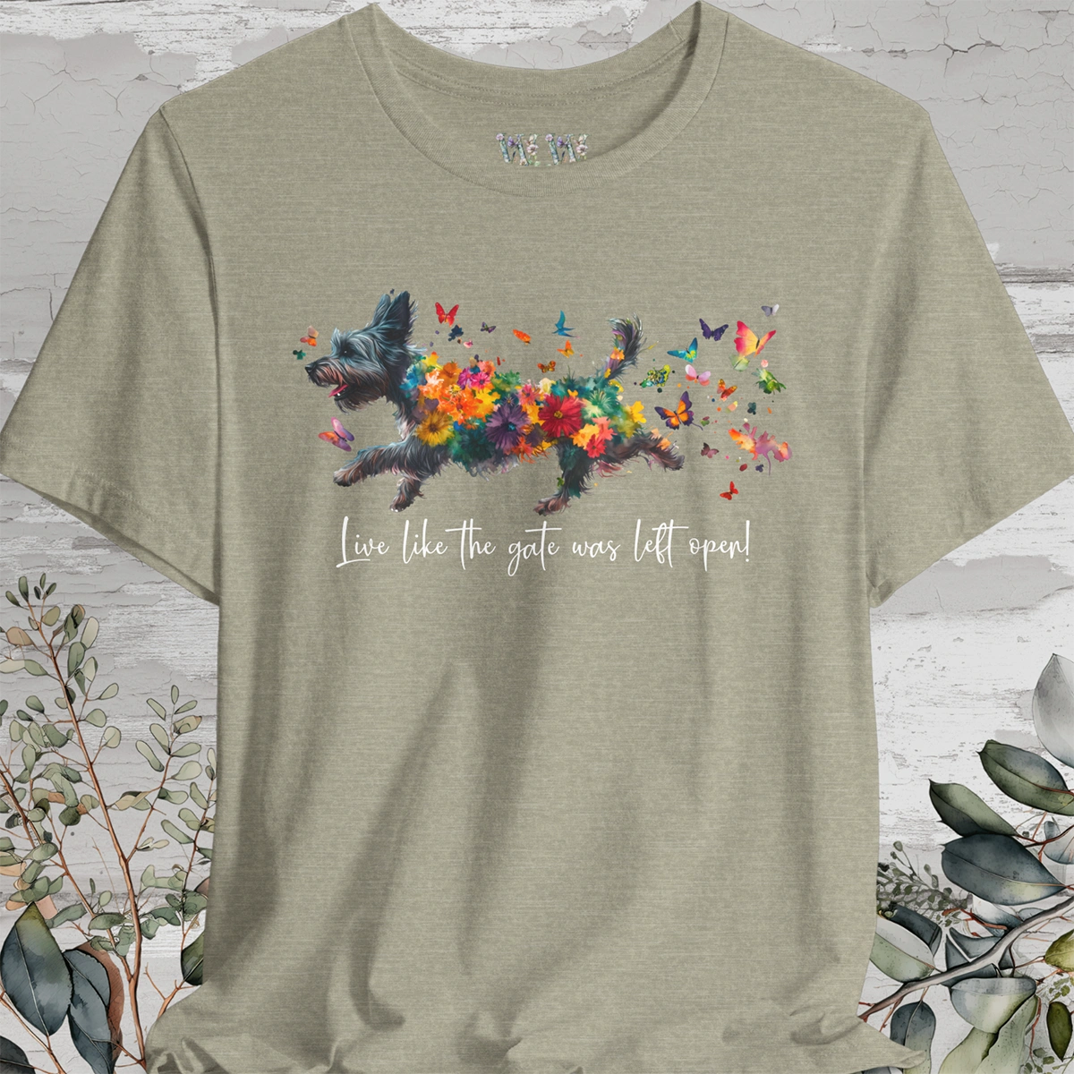 Scottish Terrier "Live like the gate was left open" Unisex T shirt