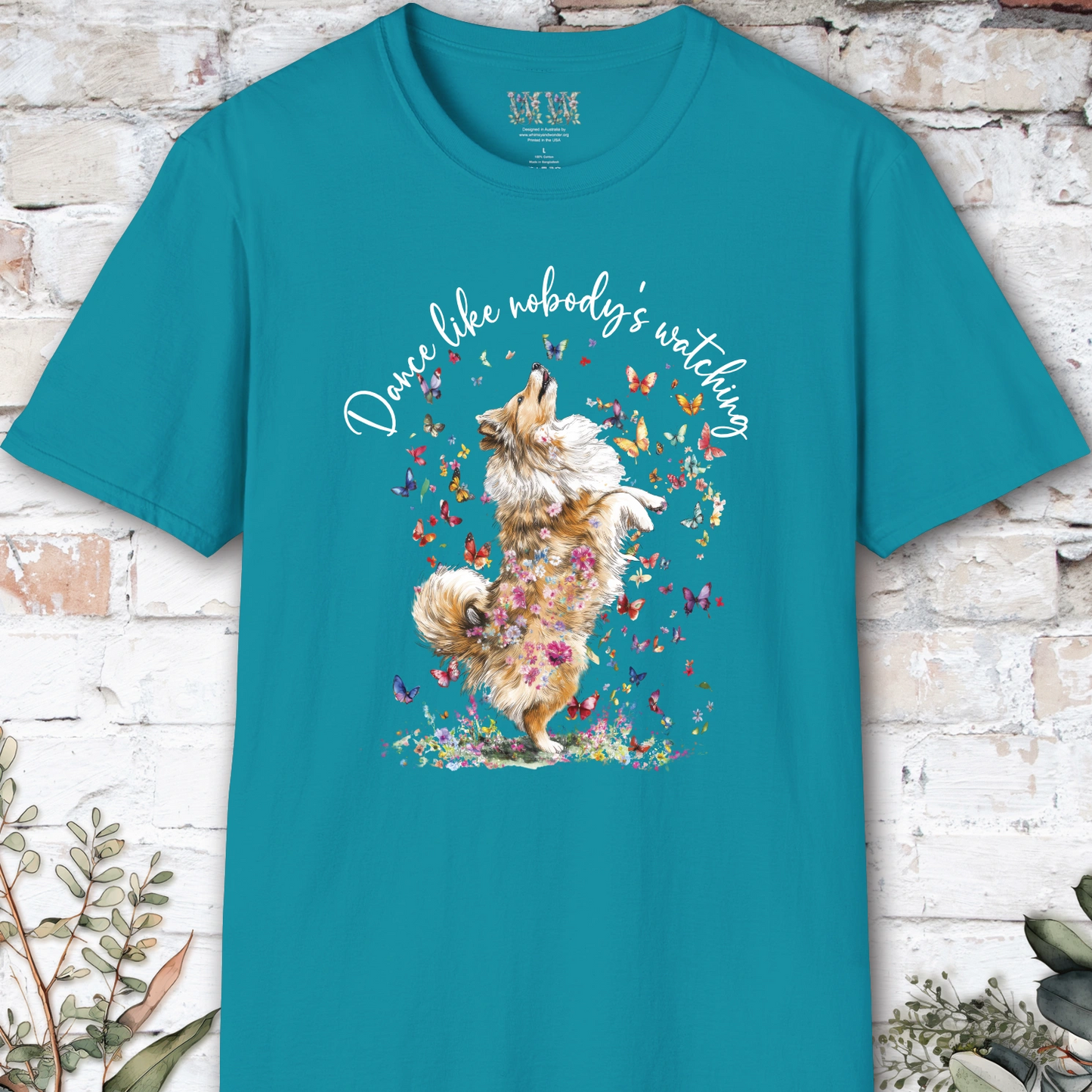 Shetland Sheepdog (Sable Sheltie) #3 "Dance like nobody's watching" unisex T shirt