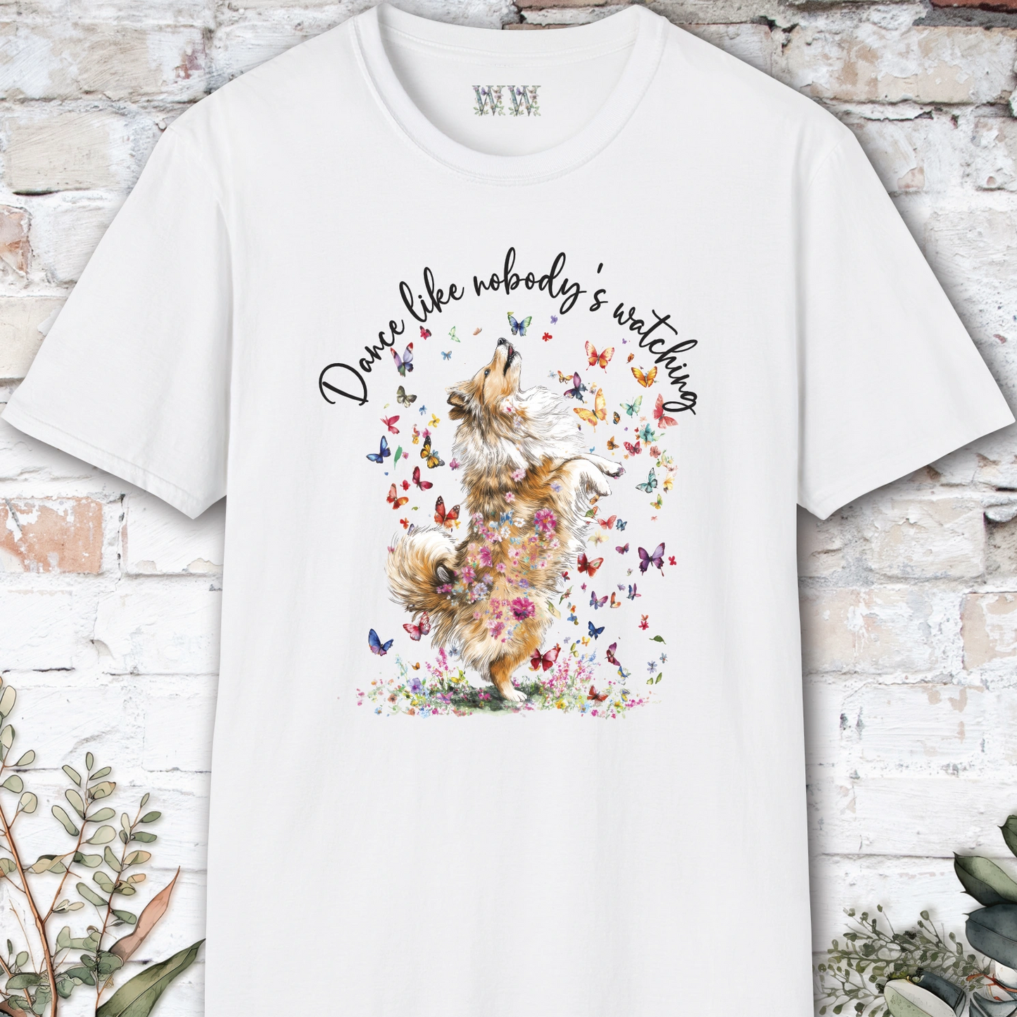 Shetland Sheepdog (Sable Sheltie) #3 "Dance like nobody's watching" unisex T shirt