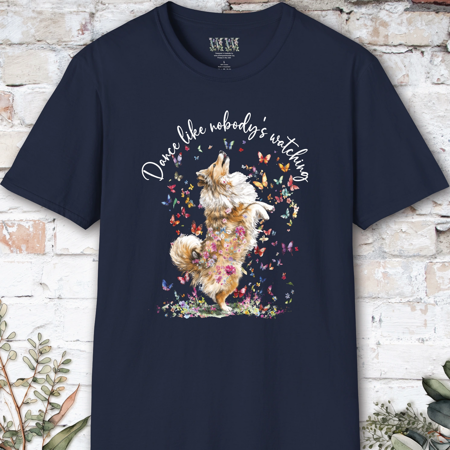 Shetland Sheepdog (Sable Sheltie) #3 "Dance like nobody's watching" unisex T shirt