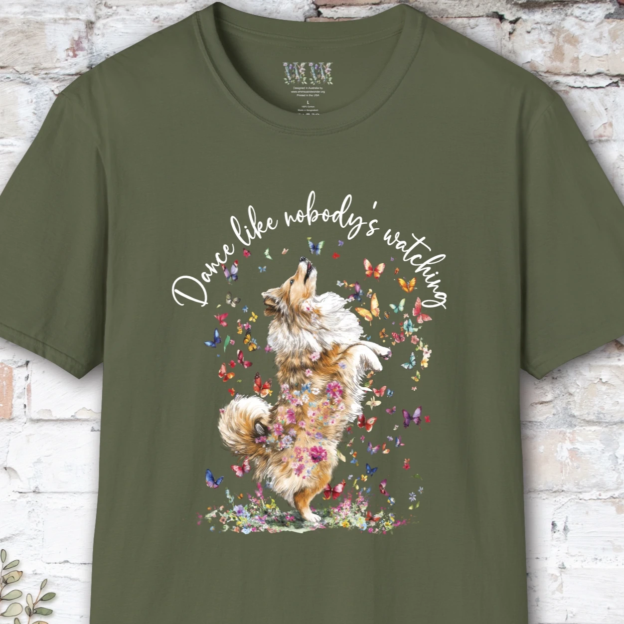 Shetland Sheepdog (Sable Sheltie) #3 "Dance like nobody's watching" unisex T shirt