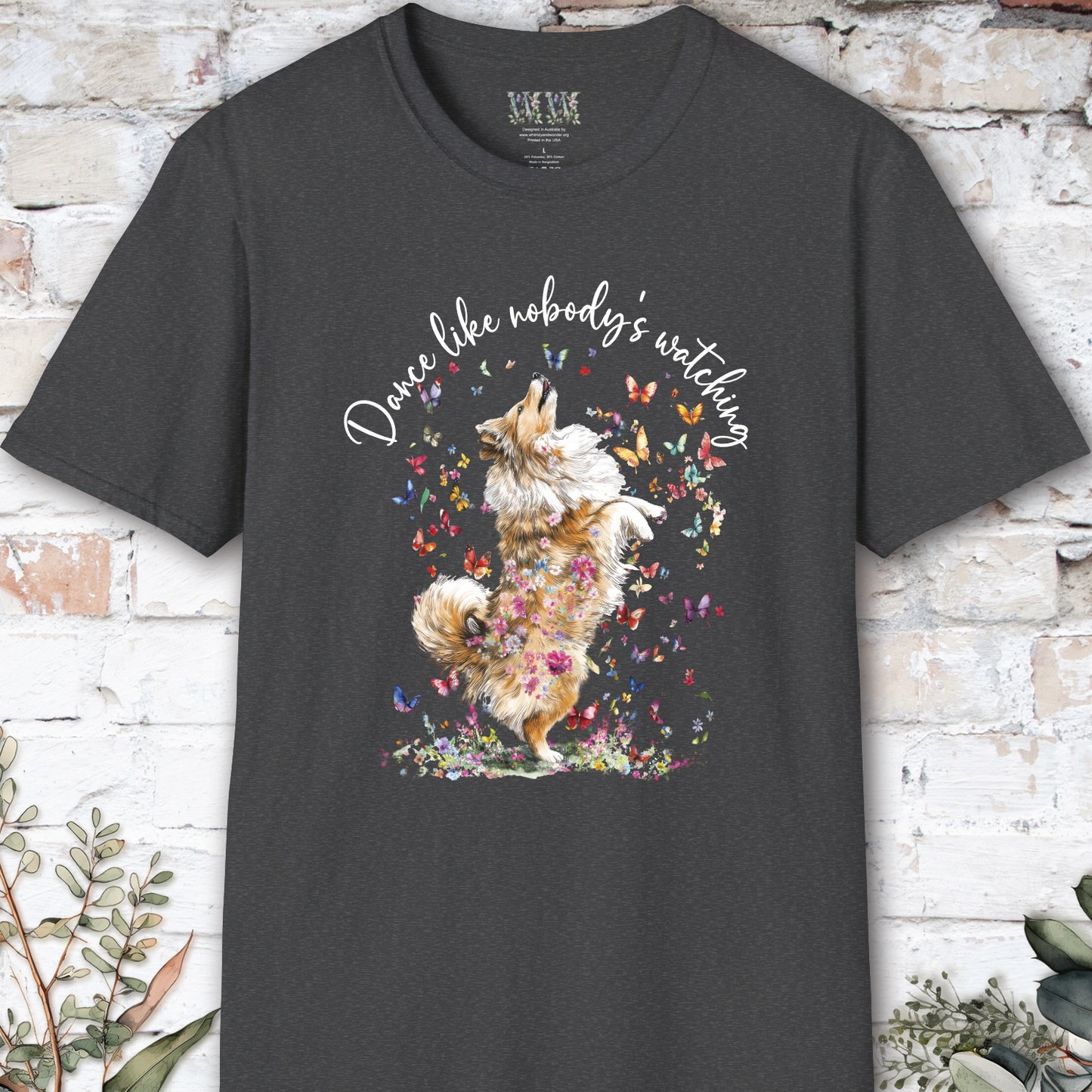 Shetland Sheepdog (Sable Sheltie) #3 "Dance like nobody's watching" unisex T shirt