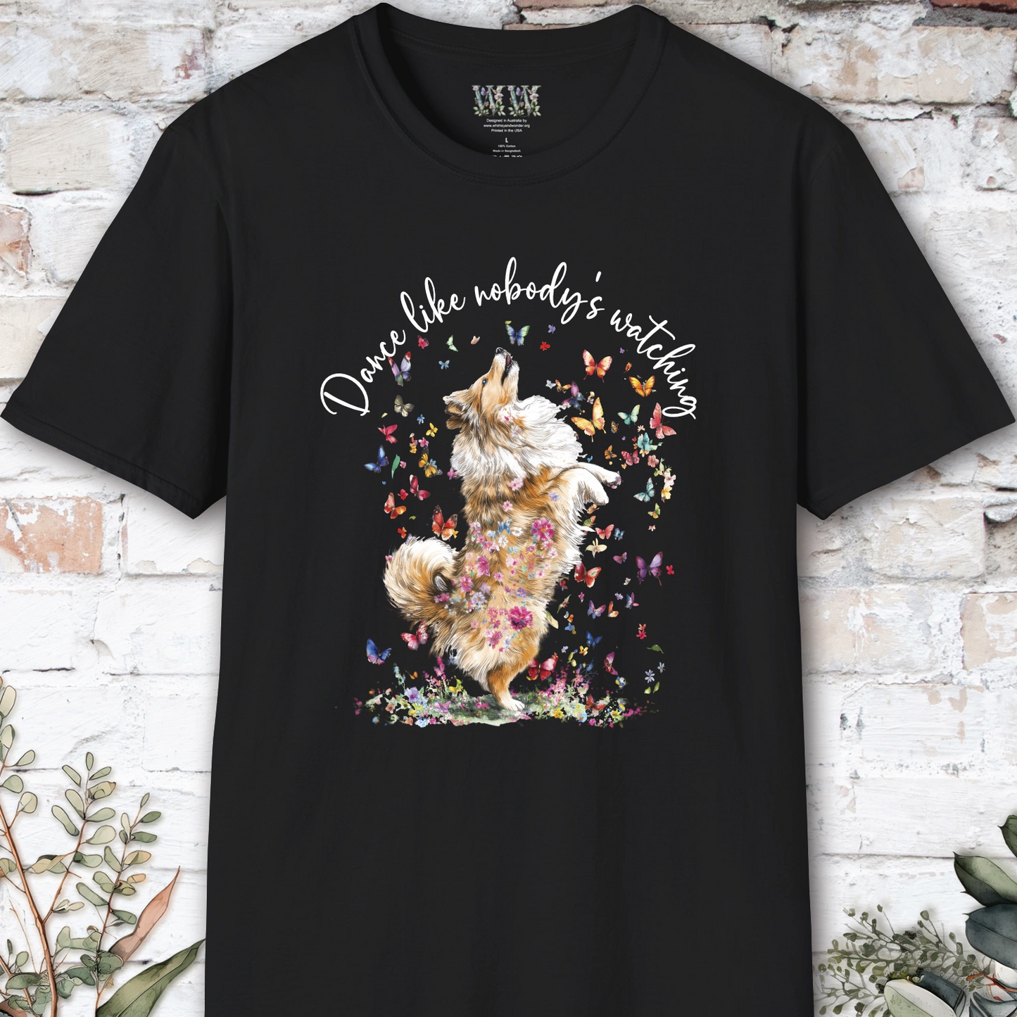 Shetland Sheepdog (Sable Sheltie) #3 "Dance like nobody's watching" unisex T shirt