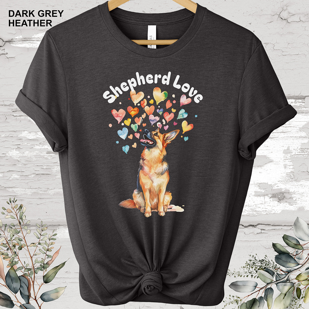 Shepherd Love - German Shepherd T shirt.