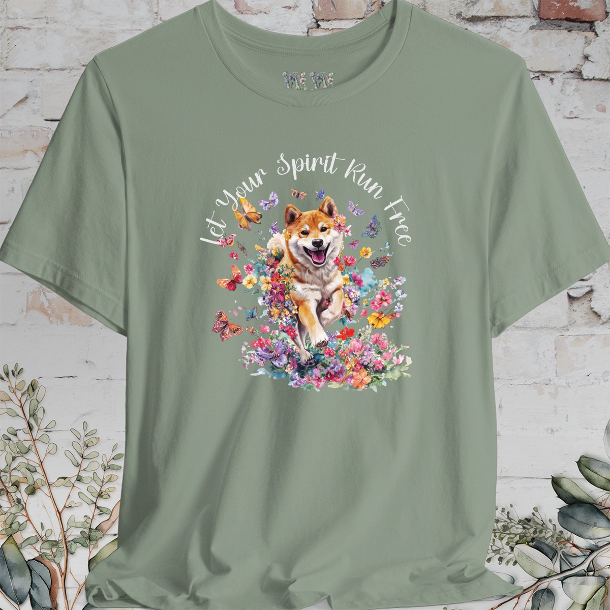 Shiba Inu #1 'Let your spirit run free' T shirt