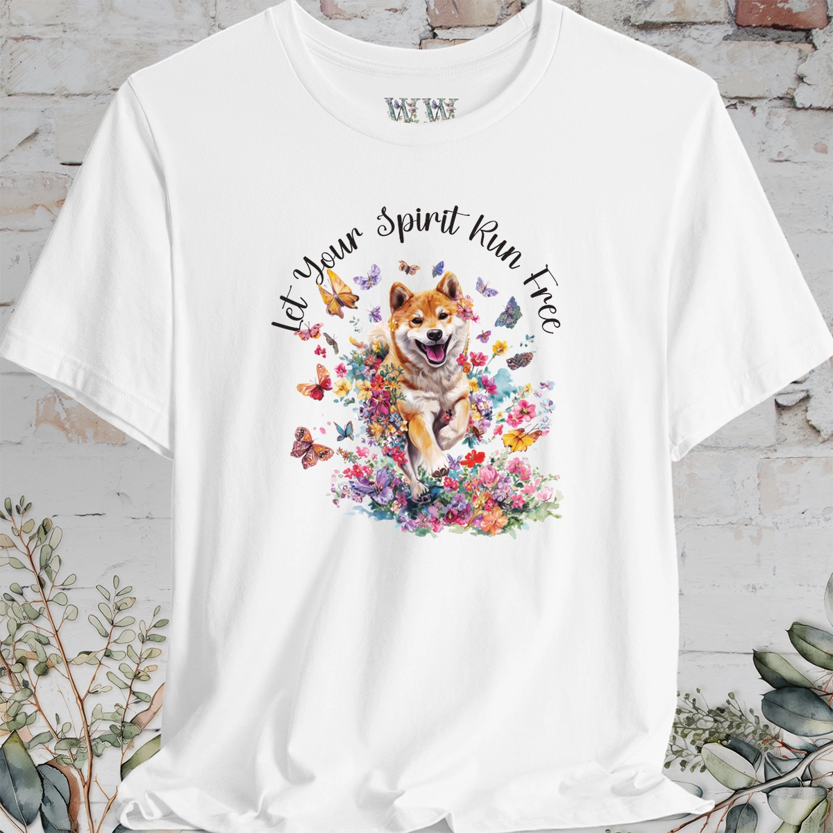 Shiba Inu #1 'Let your spirit run free' T shirt